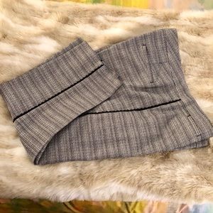 Ann Taylor black white tweed trousers size 14